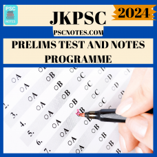 JKPSC Prelims test-series and Notes Program-2024 Updated Notes and Tests